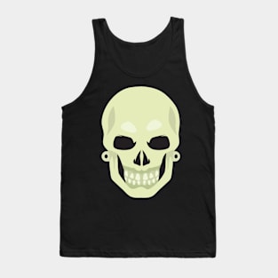 Halloween Skeleton Face Mask Tank Top